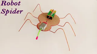 How To Make Robot Spider Self Moving - Very Easy | Easy Science Projects | DIY Toys | Spider
