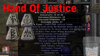 D2R Runewords - Hand Of Justice (Sur Cham Amn Lo)