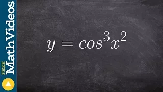Learn how to take the derivative using the chain rule twice with cosine