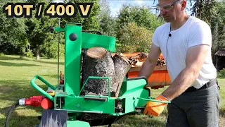 Electrical Log Splitter Test: 10T / 400V from ACG