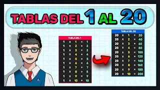 TABLAS DEL 1 AL 20 - Tablas de Multiplicar del 1 al 20 (SUPER FÁCIL)