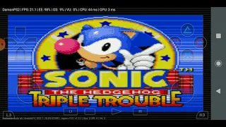 Sonic gems collection ps2 emulator test on Motorola e6 android 9 with Dr booster on