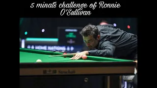 5 Minutes Challenge | Want to go Home Ronnie O'Sullivan