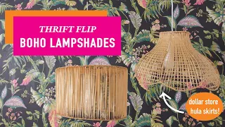 DIY Boho Lampshade | Easy Thrift Flip/Dollar Store Pendant Lighting