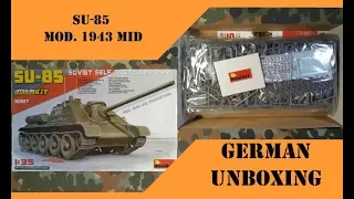 SU-85 MOD. 1943 MID. PROD 1:35 von  Miniart german unboxing