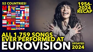All the 1,759 Songs Ever Performed at the Eurovision Song Contest [1956-2024] | RECAP