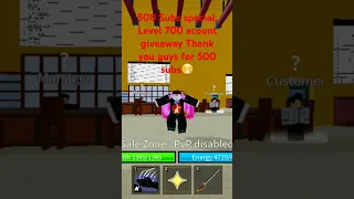 500 subs special blox fruit account giveaway#shorts