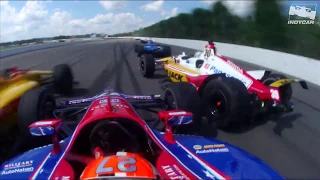 Intense INDYCAR crash during the ABC Supply 500 at Pocono Raceway