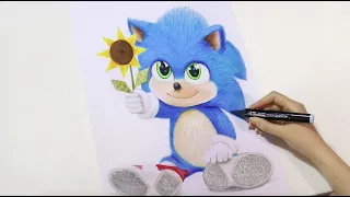 Drawing Baby Sonic (Sonic The Hedgehog 2020)
