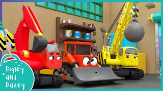 🚧Save the Baby Kitten! - Construction Chaos🚜 | Digley and Dazey | Kids Construction Truck Cartoons