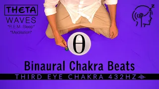 Third Eye Chakra - Theta Binaural Beats for R.E.M. Sleep & Meditation | Singing Bowl Sound Bath