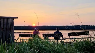 Рыбалка с Двумя Ночевками на водохранилище. Лещ на Фидер в Жару. Последняя Рыбалка Лета 2023.