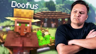 Building A Farm In Minecraft... Also this Villager SUCKS!!