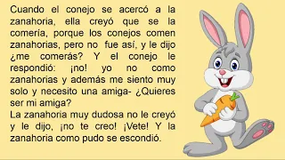 LECTURA del cuento El Conejo y la Zanahoria