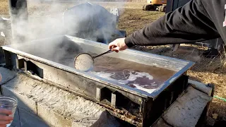 Collecting and Boiling Sap for Syrup