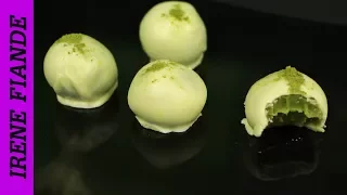 Шоколадные трюфели с белым шоколадом и зелёным чаем Матча