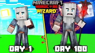 I Survived 100 Days As A WIZARD in Minecraft Hardcore HINDI