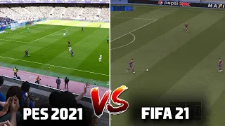 🔥 PES 2021 vs FIFA 21 | Live Broadcast Camera Gameplay Comparison | Fujimarupes