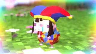 Pomni Axolotl of Amazing digital circus😍 & Parotter minecraft best funny Animation @GLITCH