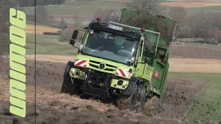 Spreading Manure | UNIMOG U529 Agrar with Bergmann TSW 3140