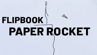 Paper rocket movement flipbook | Paper animation