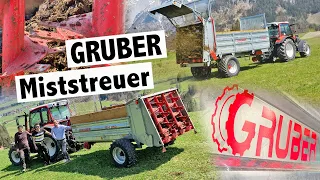 Mist streuen am Hang | Miststreuer von Maschinenbau Otto Gruber aus Saalfelden