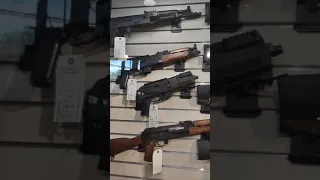 zastava and other AK variant at the gun store.