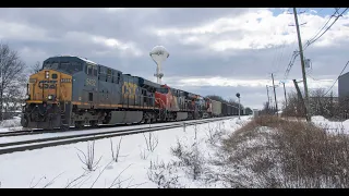 Norfolk Southern, New Jersey Transit, & CSX Dashing Through The Snow At Townley On The Lehigh Line