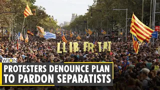 Thousands in Spain protest plans to pardon Catalan separatist leaders | Madrid | Latest English News