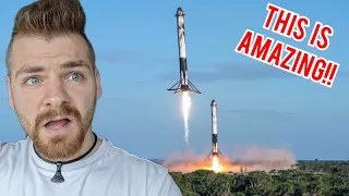 SpaceX Falcon Heavy Booster Landing! ROCKET LAUNCH! Test Flight | THIS IS AWESOME!!