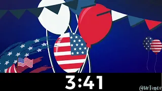 10 Minute Countdown Timer President Day with Calming Patriotic Music!