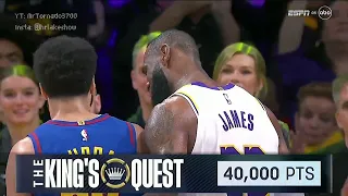HISTORY! LeBron James BECOMES THE NBA'S FIRST 40K POINTS SCORER! 💜💛👑 (Full video)