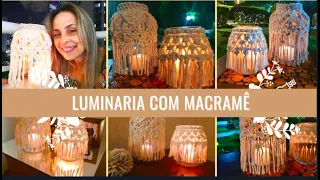 LUMINÁRIA COM MACRAMÊ - FAÇA VOCÊ MESMO