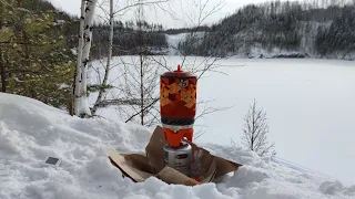 Зимний тест горелки Fire Maple Star X2 в лесу