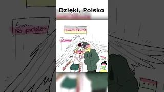 Dzięki, Polsko 🇵🇱🇩🇪 / komiks Countryhumans [PL] #shorts