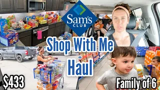 Sam's Club Shop With Me + Grocery Haul | Huge Grocery Haul Family of 6 | Grocery Haul With Prices