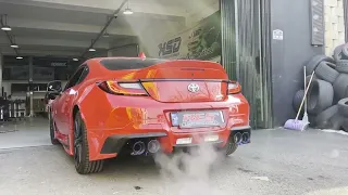 Toyota GR86 2.4L with RES Exhaust titanium mid pipe + valve muffler exhaust system sound check