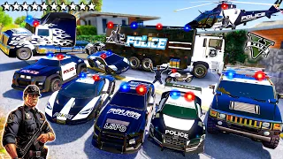 GTA 5 - Stealing COPS SUPER VEHICLES with Franklin and Michael! (Real Life Vehicles #87)