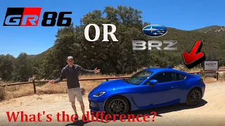 2022 Subaru BRZ, how is it DIFFERENT to the Toyota GR86 and which one would you choose?