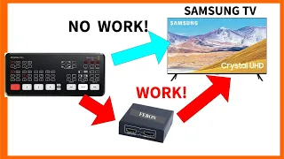 HDMI splitter for atem mini pro & Samsung TV troubleshooting