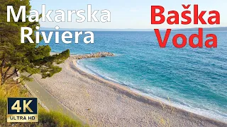 Makarska Riviera Dalmatia Croatia 🇭🇷 4K Baska Voda Walk 2021