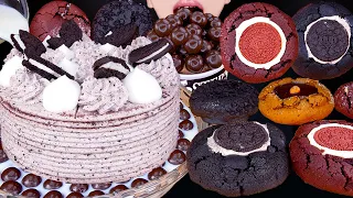 ASMR OREO CAKE MALTESERS CHOCOLATE ICE CREAM NUTELLA DESSERT MUKBANG 오레오 먹방 オレオ 咀嚼音 EATING SOUNDS