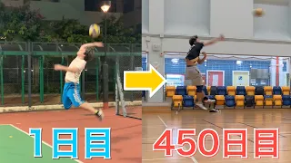 【バレーボール】165cm初心者が1年ちょいジャンプサーブ頑張った結果　/ 1year&3months jump serve record by beginner with 165cm