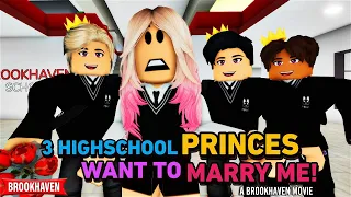 3 HIGHSCHOOL PRINCES WANT TO MARRY ME!!| ROBLOX BROOKHAVEN 🏡RP (CoxoSparkle)