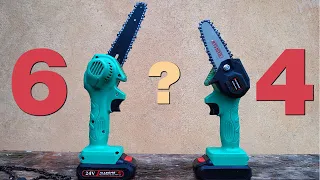 Which tire is better on a mini cordless chain saw with ALIEXPRESS? + Test, circuit overview