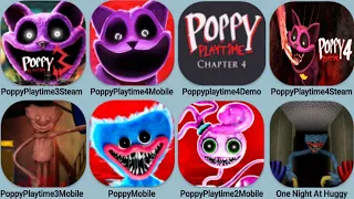 Poppy Playtime 3 Mobile, Poppy 3 Steam, Poppy Playtime 4 Mobile, Poppy 4 Steam, One At Huggy, Poppy2