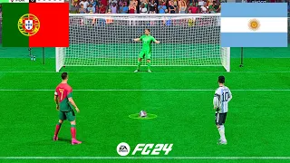 PORTUGAL VS ARGENTINA ! FIFA 24 PENALTY SHOOTOUT ! RONALDO VS MESSI