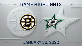 NHL Highlights | Bruins vs. Stars - Jan. 30, 2022