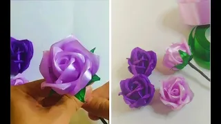 How to make rose satin ribbon | DIY