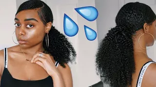 How To Get A Sleek Low Ponytail on Short Natural Hair | Gloria Ann